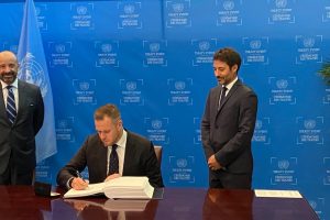 G. Landsbergis pasirašė JT susitarimą dėl jūrų biologinės įvairovės išsaugojimo