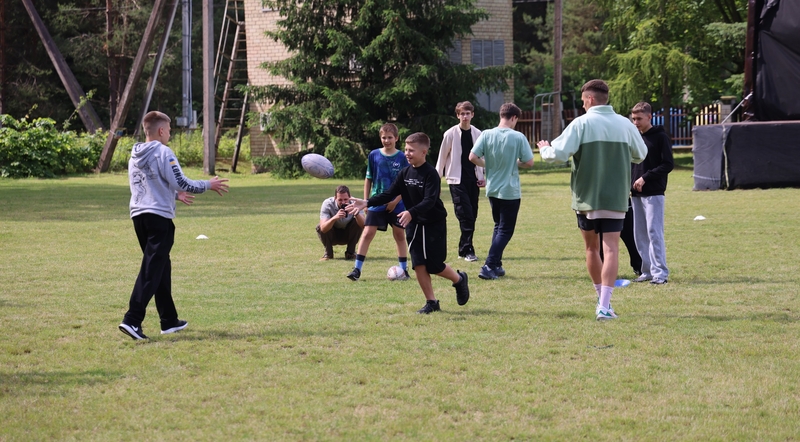 Užimtumas: stovykloje vyko vaikų sporto žaidynės, kurias organizavo Kauno sporto mokykla „Gaja“.