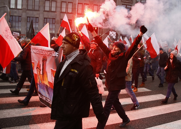 Nepriklausomybės diena Lenkijoje: organizuotos eisenos, atidaryta bažnyčia