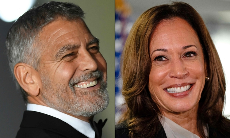 George'as Clooney ir Kamala Harris