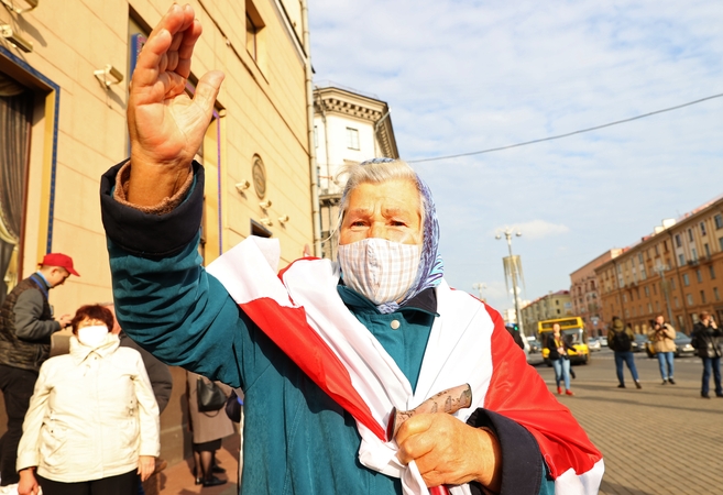 Minske į protesto akciją išėjo pensininkai