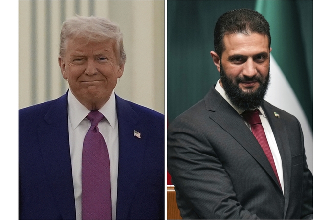 Donaldas Trumpas ir Ahmedas al Sharaa