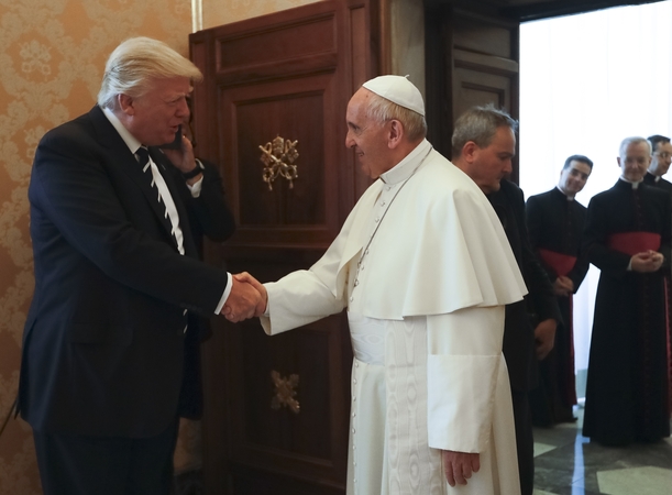 Donaldas Trumpas ir popiežius Pranciškus 2017 m.