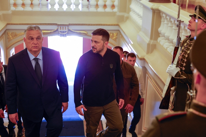 Viktoras Orbanas ir Volodymyras Zelenskis