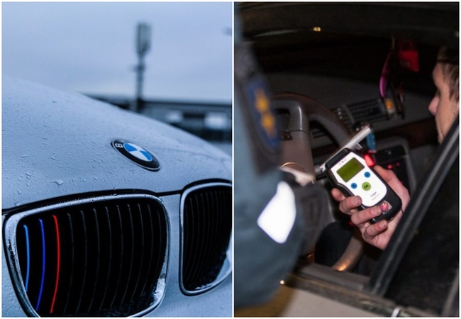 Palangoje sulaikytas prieš eismą važiavęs neblaivus ir beteisis BMW vairuotojas