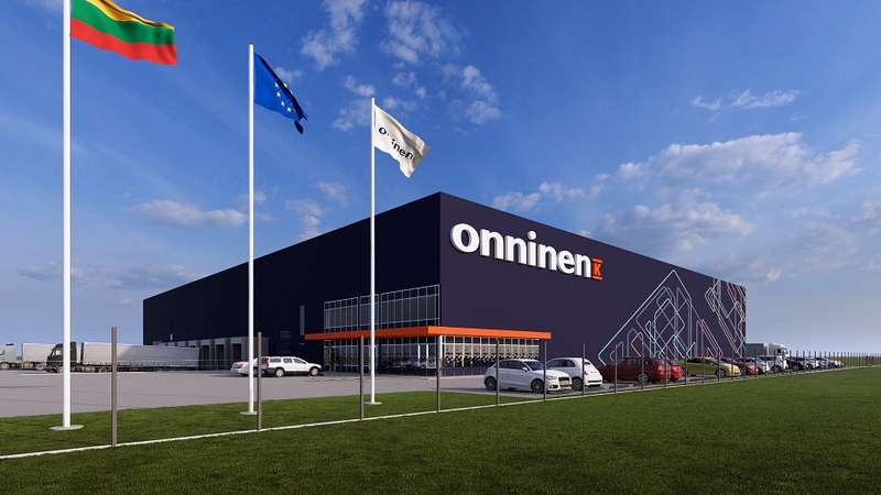 Onninen logistikos centro vizualizacija.