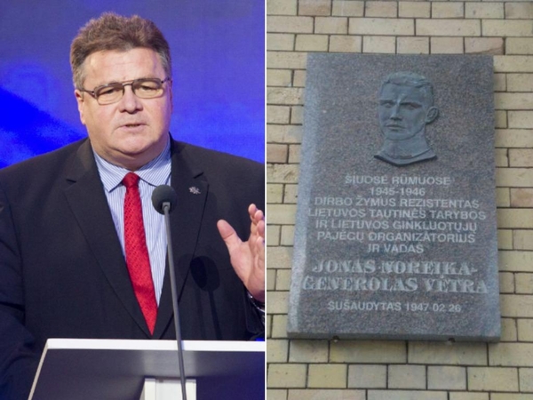 L. Linkevičius ragina nedelsti nukelti Generolo Vėtros atminimo lentą
