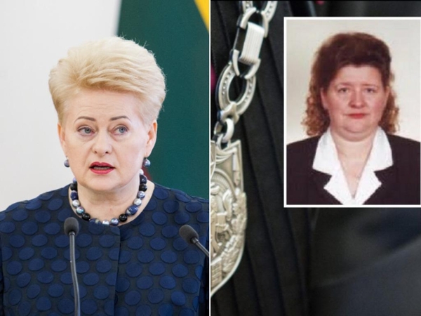 Prezidentė atleido neblaivią vairavusią Panevėžio teisėją