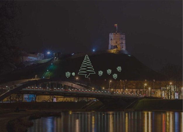 Gedimino kalną per Kalėdų šventes nušvies lazerių šou