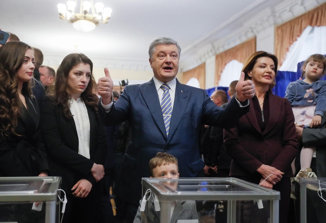 Lietuvoje balsavę ukrainiečiai prezidento rinkimuose palaikė P. Porošenką