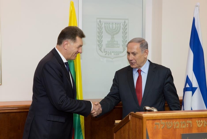 B. Netanyahu Jeruzalėje susitiko su A. Butkevičiumi