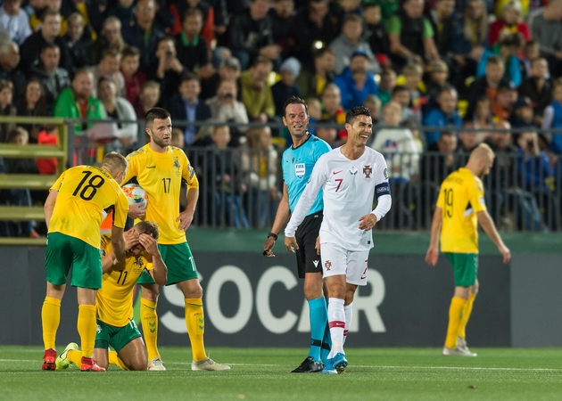 Ryškiausiu atrankos varžybų įvykiu tapo Portugalijos rinktinės lyderio C.Ronaldo benefisas LFF stadione.