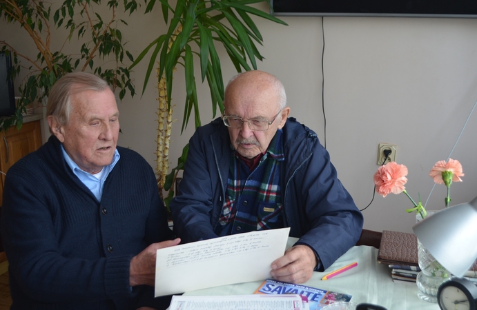 Bendražygiai: P. Varanauskas ir A. Belžakas susitinka pabendrauti ir šiomis dienomis. 