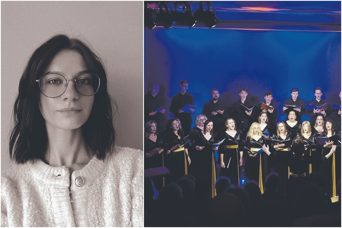 Patirtis: G. Frejerytė džiaugiasi galėjusi dirbti su Kauno kultūros centro mišriu choru „Gintaras“. „Praktika parodė, kad dirigavimas – ne tik amatas, bet ir menas bei lyderystė“, –“, – sako ji.
