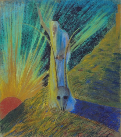 Mikalojus Konstantinas Čiurlionis. Rytas. 1903/4 m. Popierius, pastelė. 67,3 x 59 cm