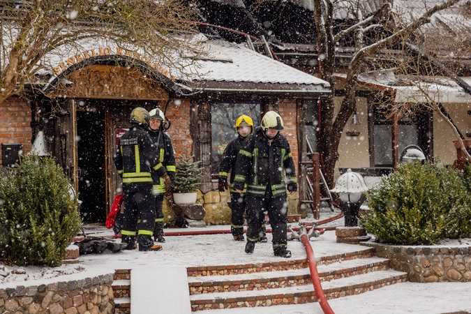 Trakuose – kavinės „Senkelio karčiama“ gaisras