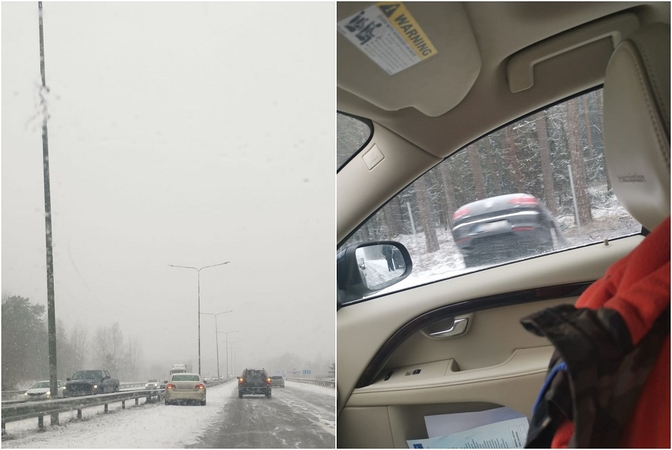 Kelyje Vilnius-Kaunas susidūrė trys automobiliai: nukentėjo moteris