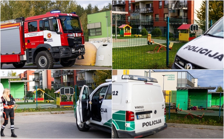Aliarmas Vilniaus lopšelyje-darželyje: pranešta apie ant stogo rastus įtartinus paketėlius