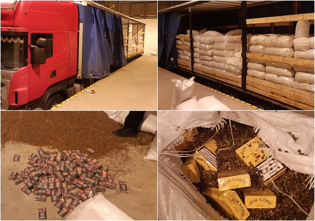 Grikių maišuose iš Rusijos – kontrabandinės cigaretės