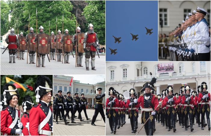 Mindaugo karūnavimo dieną – NATO naikintuvų skrydžiai ir  XIV a. Garbės  sargyba
