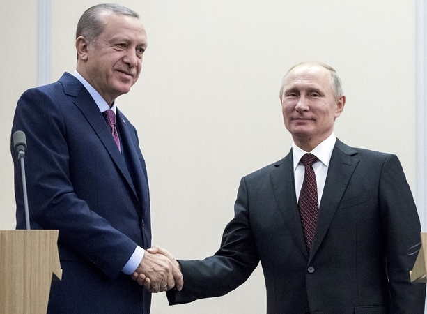 Recepas Tayyipas Erdoganas ir Vladimiras Putinas