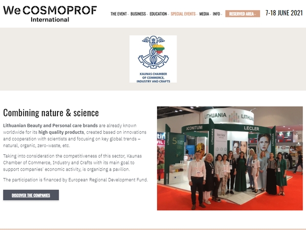 Virtualioje parodoje WeCosmoprof – ir Lietuvos paviljonas