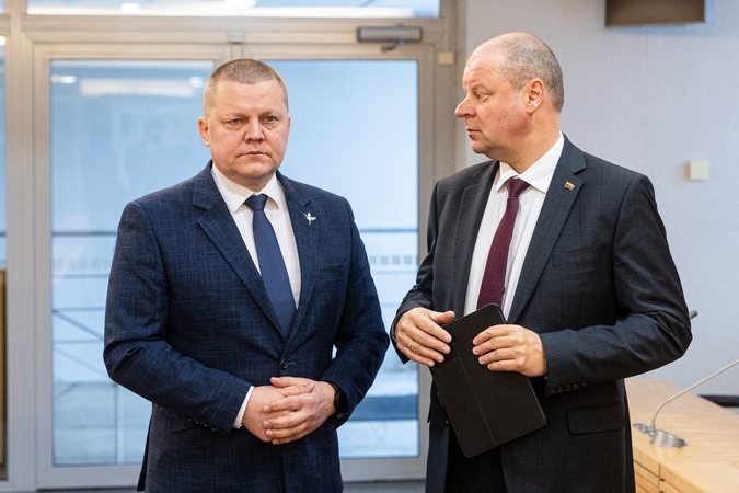 Dainius Gaižauskas (kairėje) ir Saulius Skvernelis