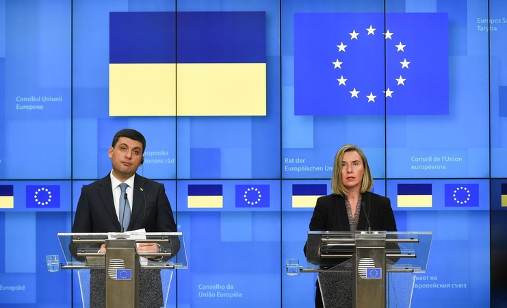 Volodymyras Hroismanas ir Federica Mogherini 