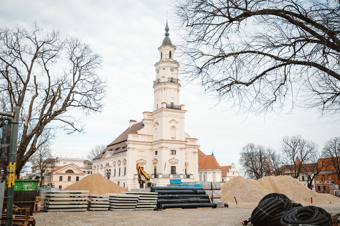  Rotušės aikštės rekonstrukcija artėja prie naujo darbų etapo