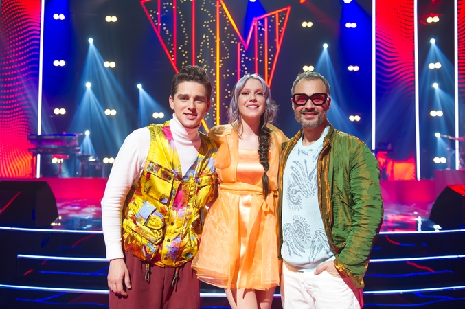 Donatas Montvydas (kairėje), Monique, Mantas Jankavičius