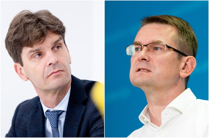 Ignas Vėgėlė (kairėje) ir Arūnas Dulkys