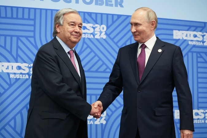 Antonio Guterreso ir Vladimiras Putinas