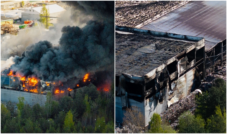 Gaisras „Energesman“ atliekų tvarkymo gamykloje: įvardijo nuostolius