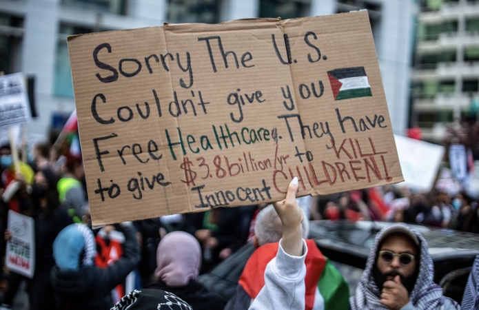 Vašingtone – didžiausia propalestinietiška demonstracija JAV istorijoje: dalyvavo ir S. Sarandon 