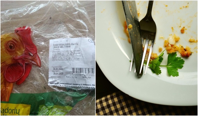 Gimnazijoje vaikams išdalinta pasenusi paukštiena? 