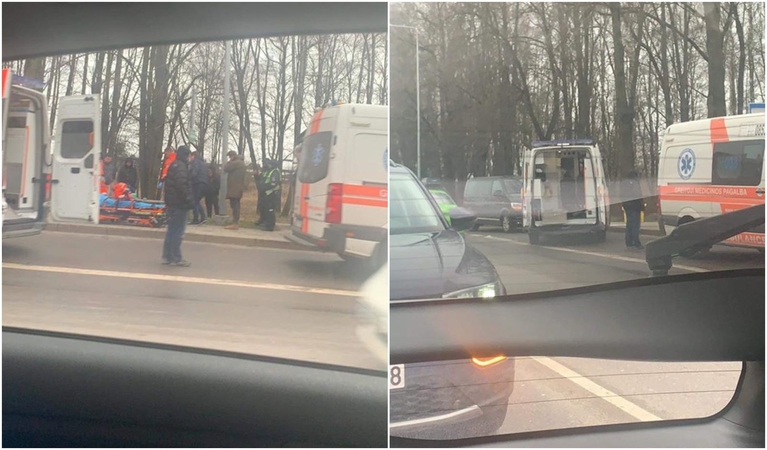 Vairuotojai: prie Vilniaus oro uosto sulėkė medikai