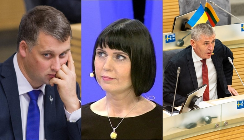 Valius Ąžuolas (iš kairės), Dovilė Šakalienė, Kęstutis Vilkauskas.