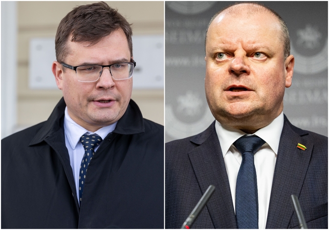 Laurynas Kasčiūnas (kairėje), Saulius Skvernelis
