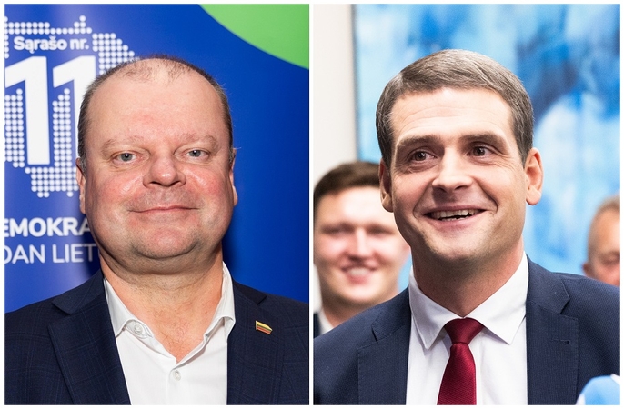 Saulius Skvernelis (kairėje) ir Remigijus Žemaitaitis