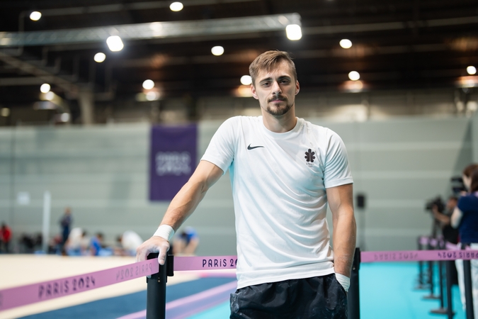Paryžiaus olimpinėse žaidynėse pasirodė Lietuvos gimnastas R. Tvorogalas