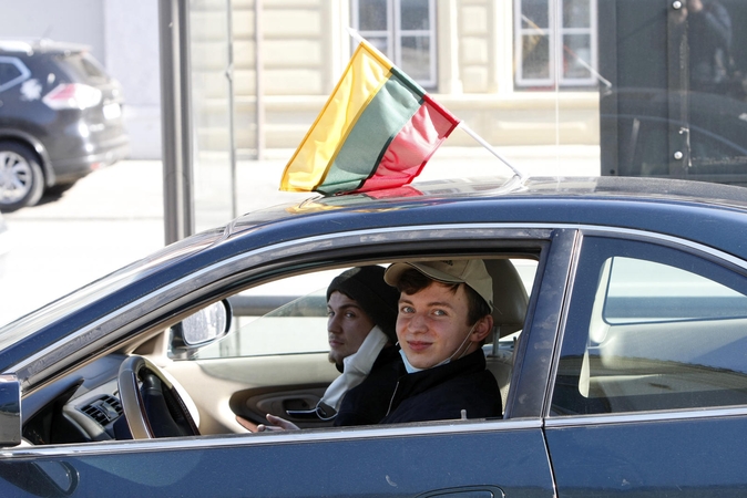 Klaipėdoje protestas – su tautine giesme
