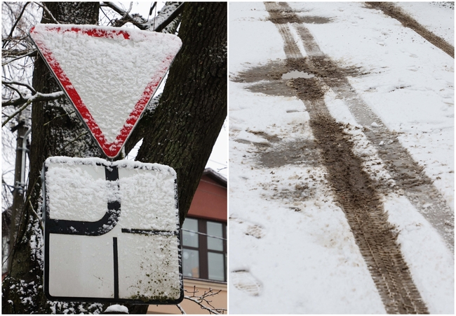 Naktį vairuotojams keliuose teks būti budriems: eismo sąlygas sunkins plikledis