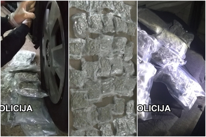 Klaipėdietės automobilyje rasta 11 kilogramų narkotikų