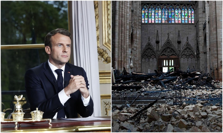 E. Macronas žada per penkerius metus „dar gražiau“ atstatyti Dievo Motinos katedrą