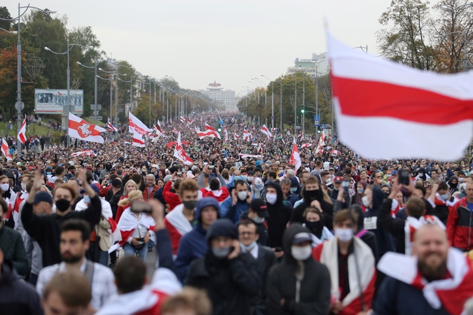 Baltarusijos Breste 13 žmonių nuteista dėl dalyvavimo protesto akcijose po rinkimų