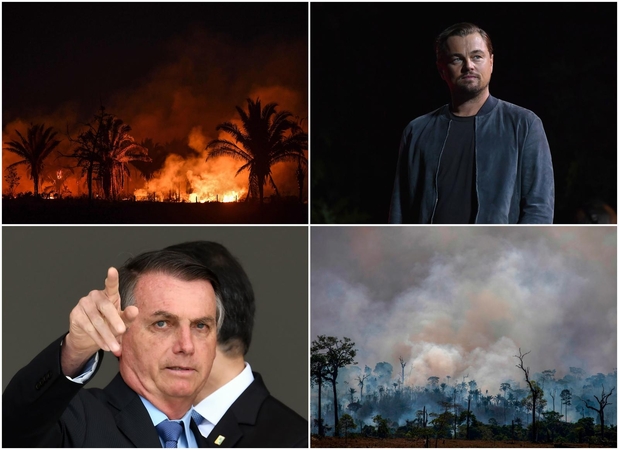 L. DiCaprio neigia brazilų prezidento kaltinimus sąsajomis su gaisrais Amazonijoje