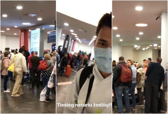 Užfiksavo oro uoste prie lagaminų susigrūdusius keleivius: žmonės, kas jums yra?