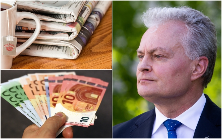 Prezidentas nuostolių patyrusiai žiniasklaidai siūlo skirti 6 mln. eurų