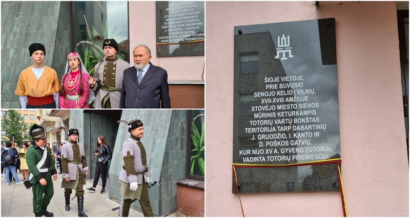 Buvusį Totorių vartų bokštą ir totorių priemiestį Kaune žymės atminimo lenta