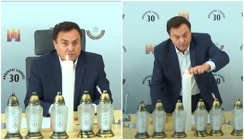 P. Gražulis į spaudos konferenciją atsinešė žvakes: užkliuvo etikos sargai ir konservatoriai?
